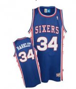 Wholesale Cheap Philadelphia 76ers #34 Charles Barkley Blue Swingman Throwback Jersey