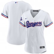 Women's Texas Rangers Blank White 2023 World Series Champions Stitched Baseball Jersey(Run Small)