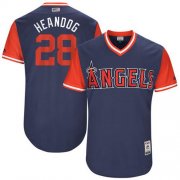 Wholesale Cheap Angels of Anaheim #28 Andrew Heaney Navy "Heandog" Players Weekend Authentic Stitched MLB Jersey