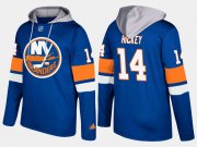 Wholesale Cheap Islanders #14 Thomas Hickey Blue Name And Number Hoodie