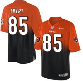 Wholesale Cheap Nike Bengals #85 Tyler Eifert Orange/Black Men\'s Stitched NFL Elite Fadeaway Fashion Jersey