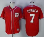 Wholesale Cheap Nationals #7 Trea Turner Red New Cool Base Stitched MLB Jersey