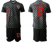 Wholesale Cheap Men 2021 European Cup Croatia black away 17 Soccer Jerseys