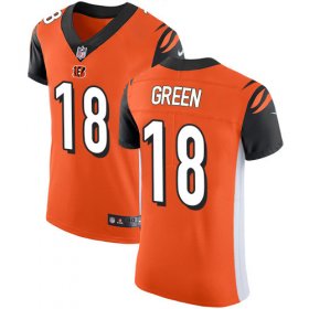 Wholesale Cheap Nike Bengals #18 A.J. Green Orange Alternate Men\'s Stitched NFL Vapor Untouchable Elite Jersey