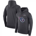 Wholesale Cheap NFL Men's Tennessee Titans Nike Anthracite Crucial Catch Performance Pullover Hoodie
