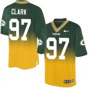 Wholesale Cheap Nike Packers #97 Kenny Clark Green/Gold Men's Stitched NFL Elite Fadeaway Fashion Jersey