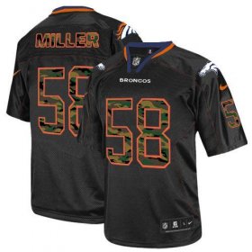 Wholesale Cheap Nike Broncos #58 Von Miller Black Men\'s Stitched NFL Elite Camo Fashion Jersey