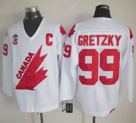 Wholesale Cheap Olympic 1991 CA. #99 Wayne Gretzky White CCM Throwback Stitched NHL Jersey