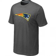 Wholesale Cheap New England Patriots Neon Logo Charcoal T-Shirt Dark Grey