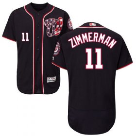 Wholesale Cheap Nationals #11 Ryan Zimmerman Navy Blue Flexbase Authentic Collection Stitched MLB Jersey