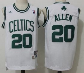 Wholesale Cheap Men\'s Boston Celtics #20 Ray Allen White Hardwood Classics Soul Swingman Stitched NBA Throwback Jersey