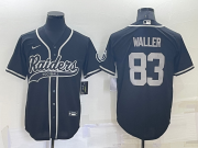 Wholesale Cheap Men's Las Vegas Raiders #83 Darren Waller Black Stitched MLB Cool Base Nike Baseball Jersey