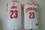 Wholesale Cheap Men's Cleveland Cavaliers #23 LeBron James 2015 The Finals White Jersey