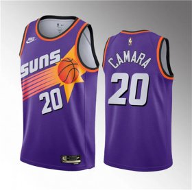 Wholesale Cheap Men\'s Phoenix Suns #20 Toumani Camara Purple 2023 Draft Classic Edition Stitched Basketball Jersey
