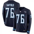 Wholesale Cheap Nike Titans #76 Rodger Saffold Navy Blue Team Color Men's Stitched NFL Limited Therma Long Sleeve Jersey