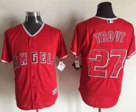 Wholesale Cheap Angels of Anaheim #27 Mike Trout Red New Cool Base Stitched MLB Jersey