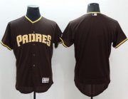 Wholesale Cheap Padres Blank Brown Flexbase Authentic Collection Stitched MLB Jersey