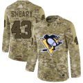 Wholesale Cheap Adidas Penguins #43 Conor Sheary Camo Authentic Stitched NHL Jersey
