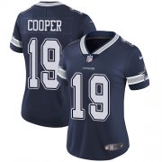 Wholesale Cheap Nike Cowboys #19 Amari Cooper Navy Blue Team Color Women's Stitched NFL Vapor Untouchable Limited Jersey