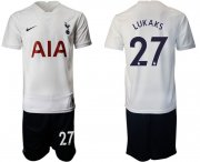 Wholesale Cheap Men 2021-2022 Club Tottenham Hotspur home white 27 Nike Soccer Jersey