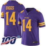 Wholesale Cheap Nike Vikings #14 Stefon Diggs Purple Men's Stitched NFL Limited Rush 100th Season Jersey