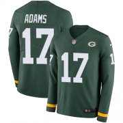Wholesale Cheap Nike Packers #17 Davante Adams Green Team Color Youth Stitched NFL Limited Therma Long Sleeve Jersey