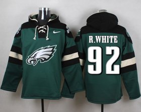 Wholesale Cheap Nike Eagles #92 Reggie White Midnight Green Player Pullover NFL Hoodie