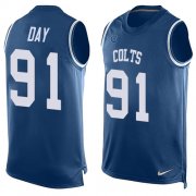 Wholesale Cheap Nike Colts #91 Sheldon Day Royal Blue Team Color Men's Stitched NFL Limited Tank Top Jersey