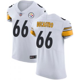 Wholesale Cheap Nike Steelers #66 David DeCastro White Men\'s Stitched NFL Vapor Untouchable Elite Jersey