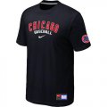 Wholesale Cheap Chicago Cubs Nike Short Sleeve Practice MLB T-Shirt Black