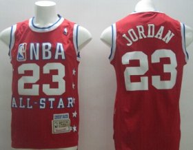 Wholesale Cheap NBA 1989 All-Star #23 Michael Jordan Red Swingman Throwback Jersey