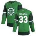Wholesale Cheap Boston Bruins #33 Zdeno Chara Men's Adidas 2020 St. Patrick's Day Stitched NHL Jersey Green.jpg