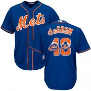 Wholesale Cheap Mets #48 Jacob DeGrom Blue Team Logo Fashion Stitched MLB Jersey
