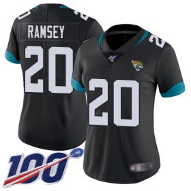 Wholesale Cheap Nike Jaguars #20 Jalen Ramsey Black Team Color Women\'s Stitched NFL 100th Season Vapor Limited Jersey