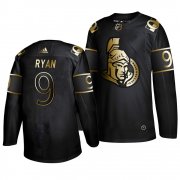 Wholesale Cheap Adidas Senators #9 Bobby Ryan Men's 2019 Black Golden Edition Authentic Stitched NHL Jersey