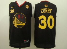 Wholesale Cheap Men\'s Golden State Warriors #30 Stephen Curry Chinese Black Nike Authentic Jersey