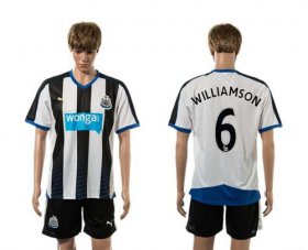 Wholesale Cheap Newcastle #6 Williamson Home Soccer Club Jersey