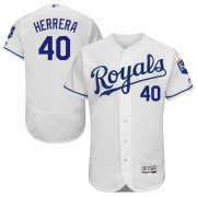 Wholesale Cheap Royals #40 Kelvin Herrera White Flexbase Authentic Collection Stitched MLB Jersey