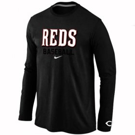 Wholesale Cheap Cincinnati Reds Long Sleeve MLB T-Shirt Black