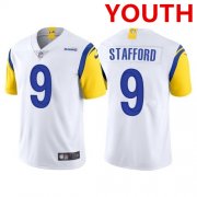 Wholesale Cheap Youth Nike Los Angeles Rams 9 Matthew Stafford White Vapor Untouchable Limited Jersey
