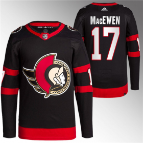 Wholesale Cheap Men\'s Ottawa Senators #17 Zack MacEwen Black Premier Breakaway Stitched Jersey