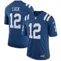 Wholesale Cheap Indianapolis Colts #12 Andrew Luck Men's Nike Royal Vapor Limited Team Jersey