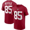 Wholesale Cheap San Francisco 49ers #85 George Kittle Nike Team Player Name & Number T-Shirt Scarlet