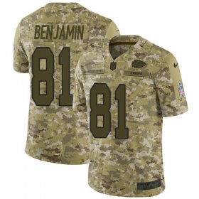 Wholesale Cheap Nike Chiefs #81 Kelvin Benjamin Camo Men\'s Stitched NFL Limited 2018 Salute To Service Jersey