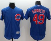 Wholesale Cheap Cubs #49 Jake Arrieta Blue Flexbase Authentic Collection Stitched MLB Jersey