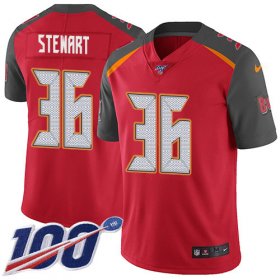 Wholesale Cheap Nike Buccaneers #36 M.J. Stewart Red Team Color Youth Stitched NFL 100th Season Vapor Untouchable Limited Jersey