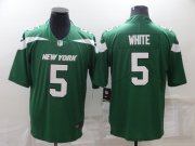 Cheap Men's New York Jets #5 Mike White Green Vapor Untouchable Limited Stitched Jersey