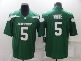 Cheap Men\'s New York Jets #5 Mike White Green Vapor Untouchable Limited Stitched Jersey