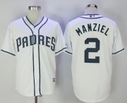 Wholesale Cheap Padres #2 Johnny Manziel White New Cool Base Stitched MLB Jersey