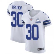Wholesale Cheap Nike Cowboys #30 Anthony Brown White Men's Stitched With Established In 1960 Patch NFL New Elite Jersey